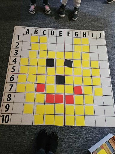 zakodowane bajki - Kubu� Puchatek na macie do kodowania