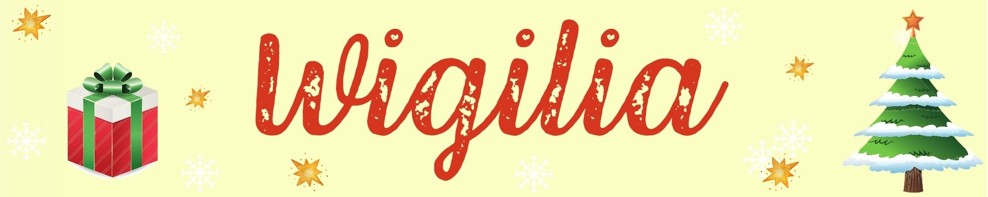 ilustracja z napisem wigilia